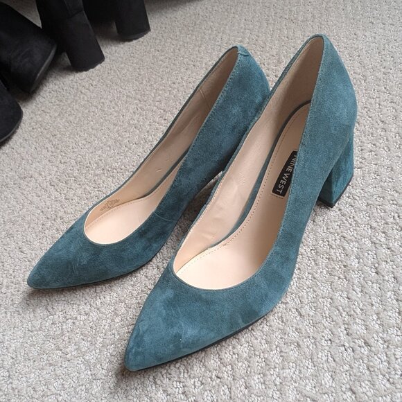 Nine West Heels | Teal | Size 8 - Picture 2 of 4